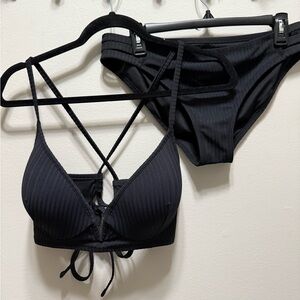 Shade & Shore Black Bikini Set